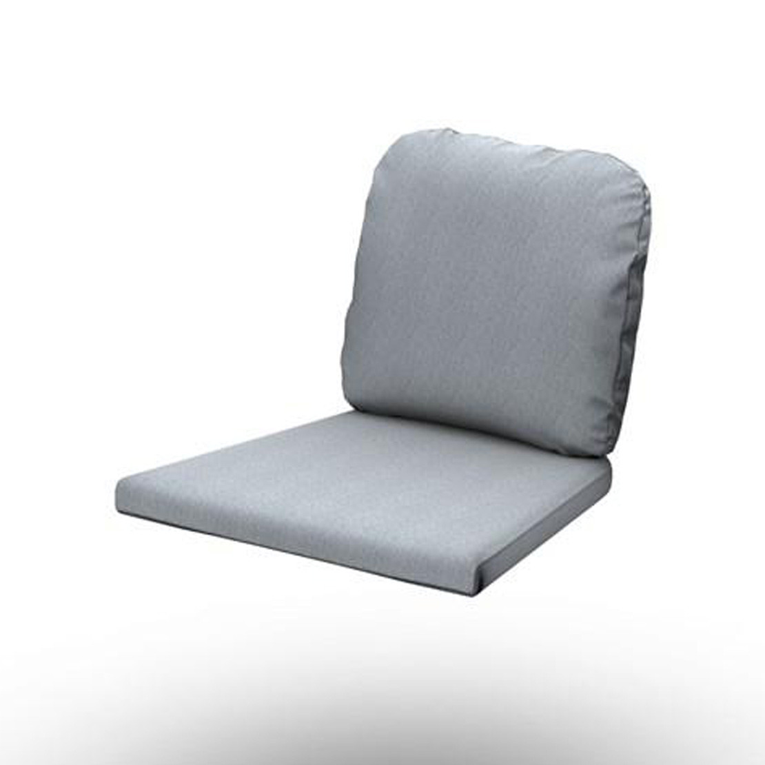 Kapra Seat + Pillow Cushion Sunbrella Grey Chine