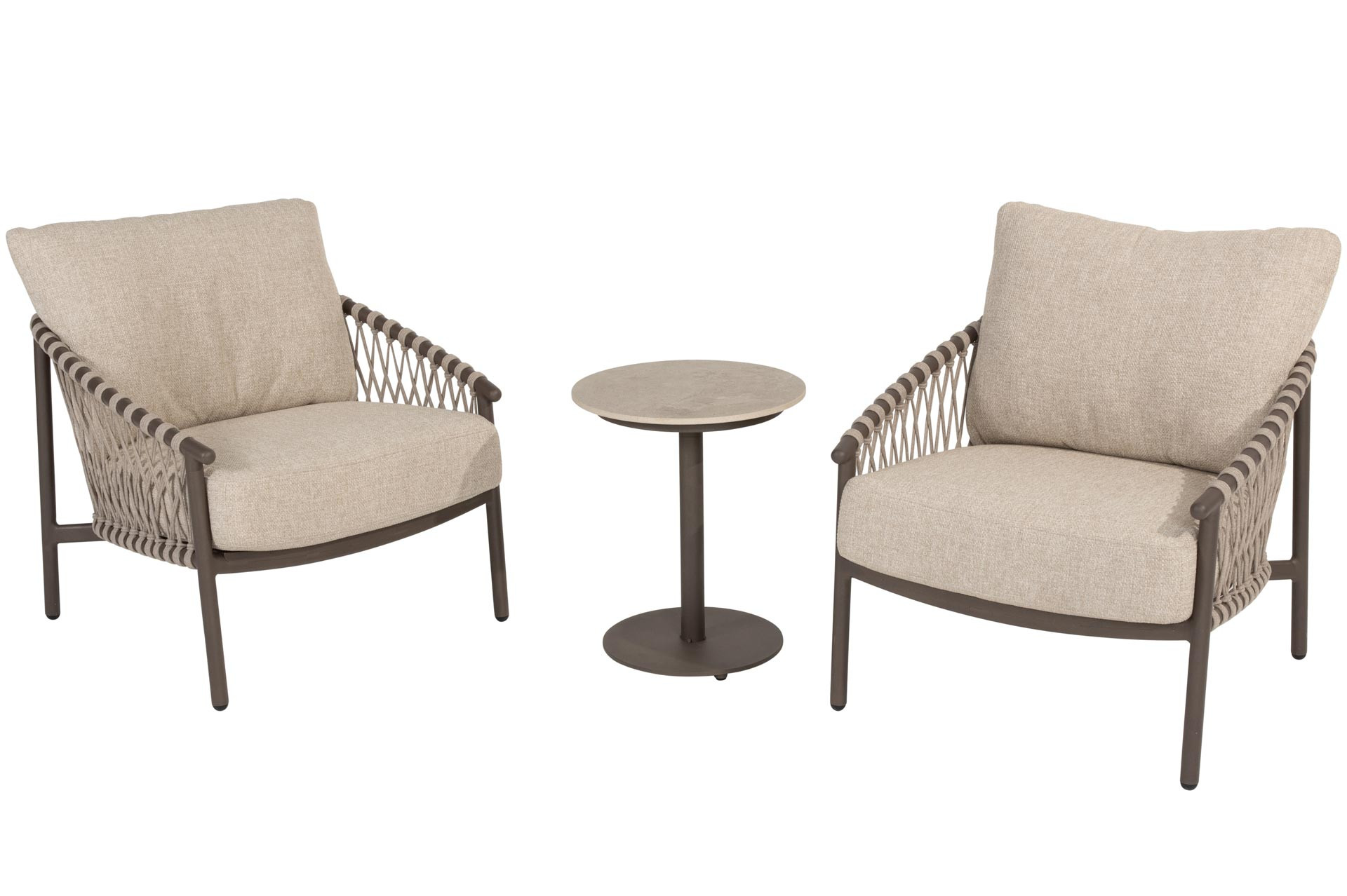Allora bistro loungeset met Boaz sidetable