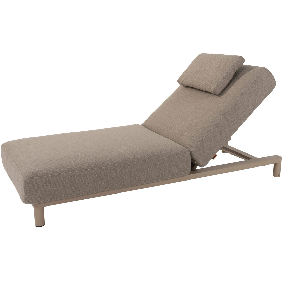 Madeira sunbed with cushion and head support latte