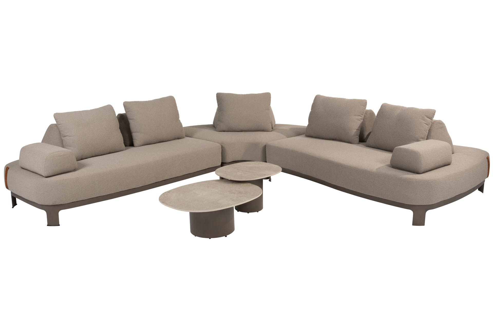 Santorini modulaire hoek-loungeset met Sofie coffeetables