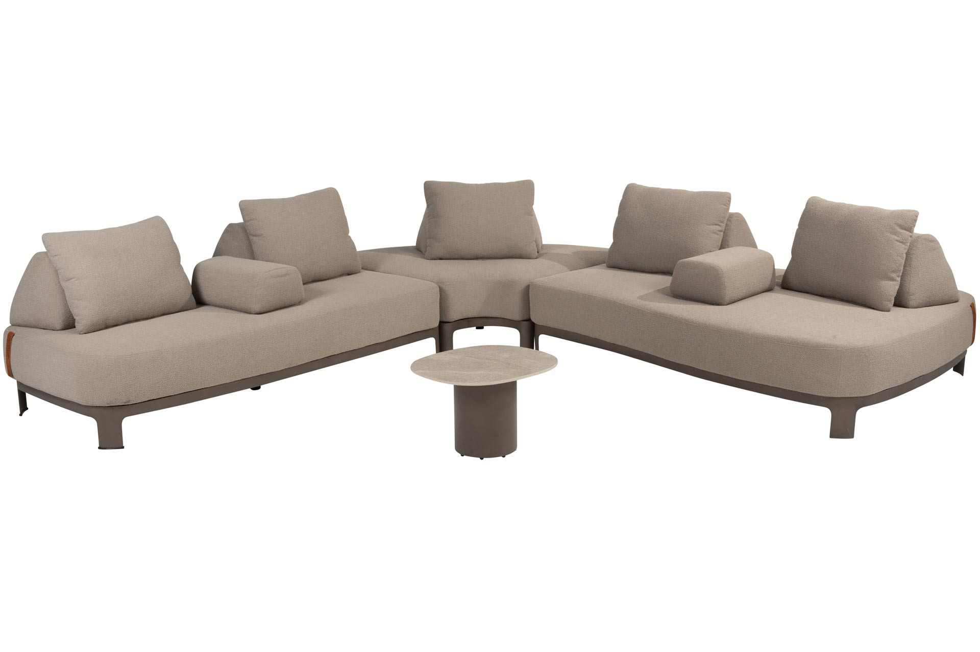 Santorini modulaire hoek-loungeset met Sofie coffeetable