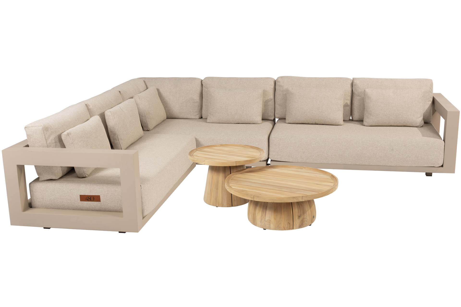 Metropolitan Latte hoek loungeset met Pablo coffeetables
