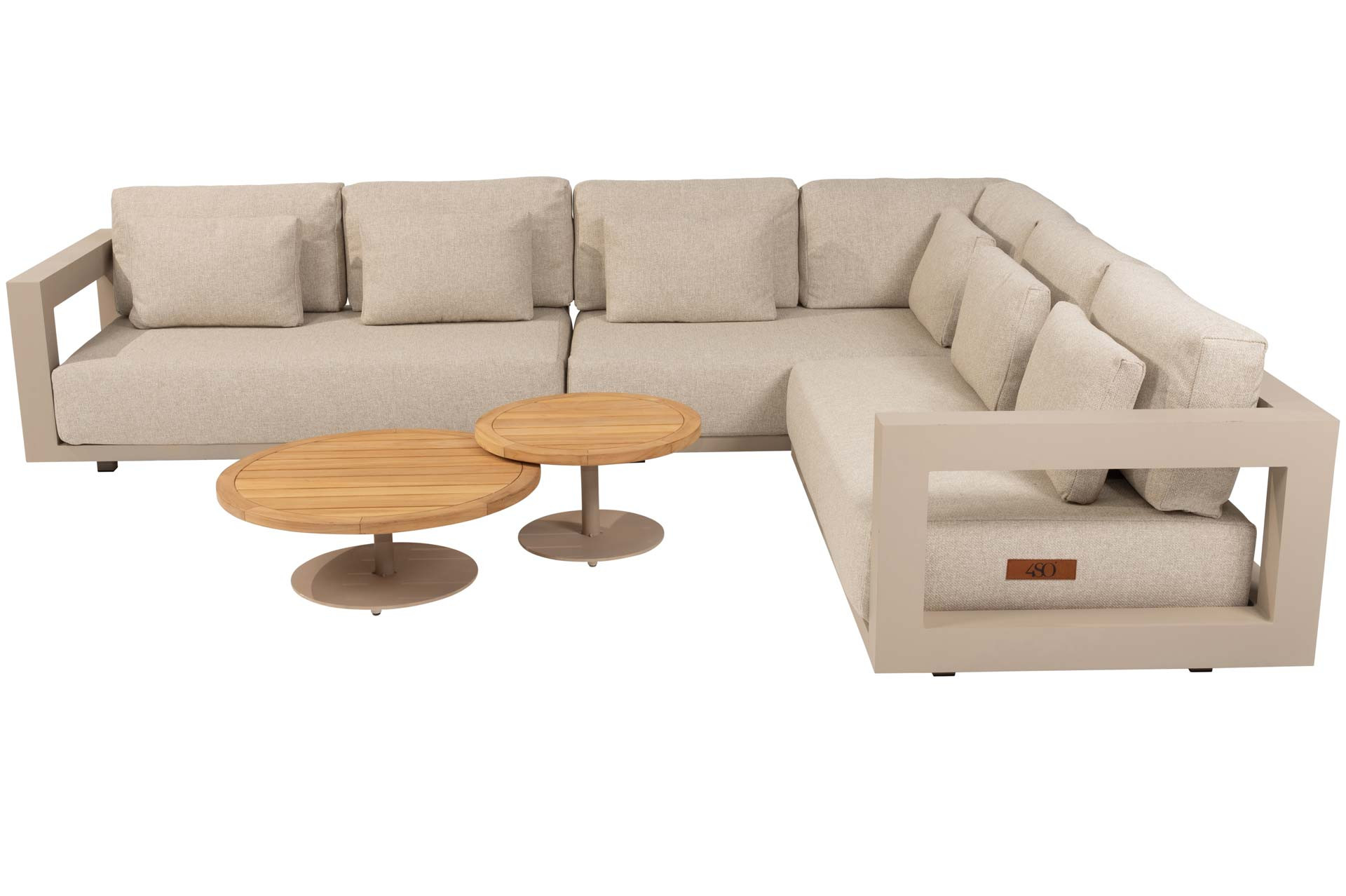 Metropolitan Latte hoek loungeset met Volta coffeetables