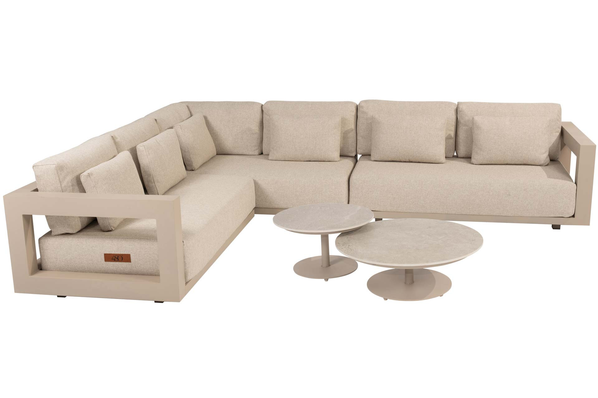 Metropolitan Latte hoek loungeset met Boaz coffeetables