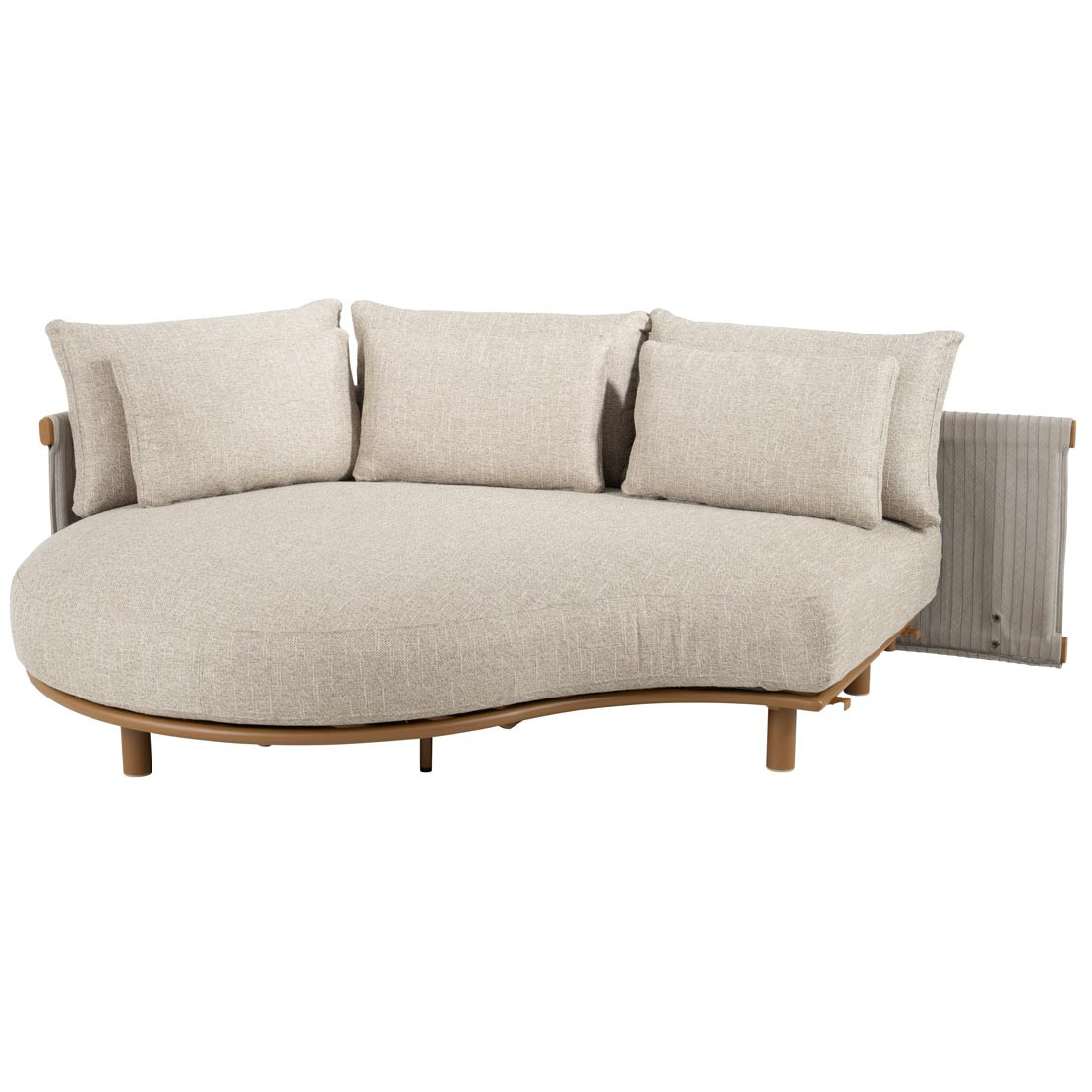 Safina chaise lounge right arm amber with 7 cushions