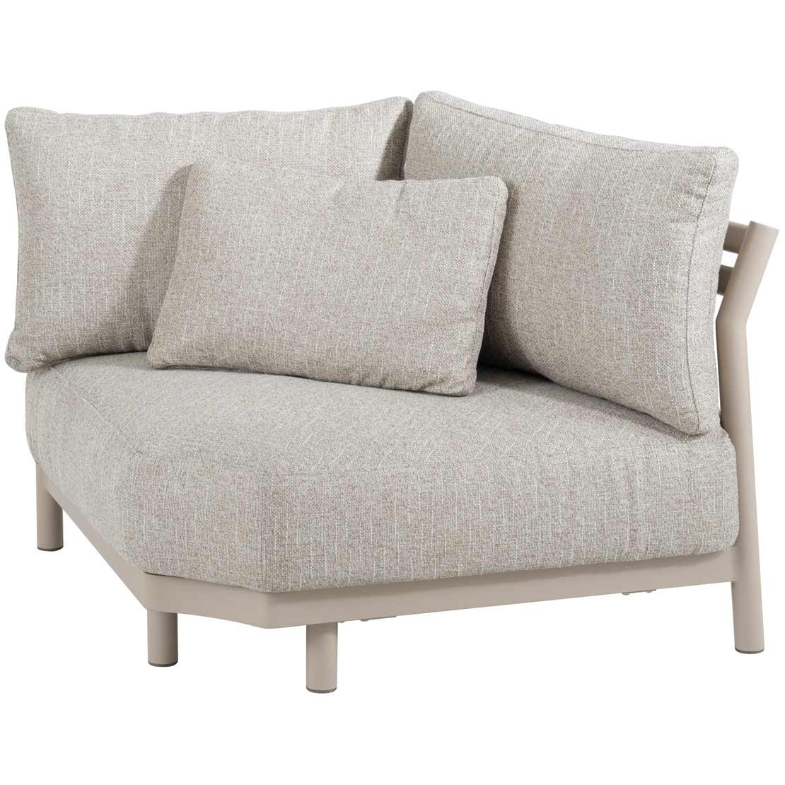 Mykonos XL Corner latte with 4 cushions