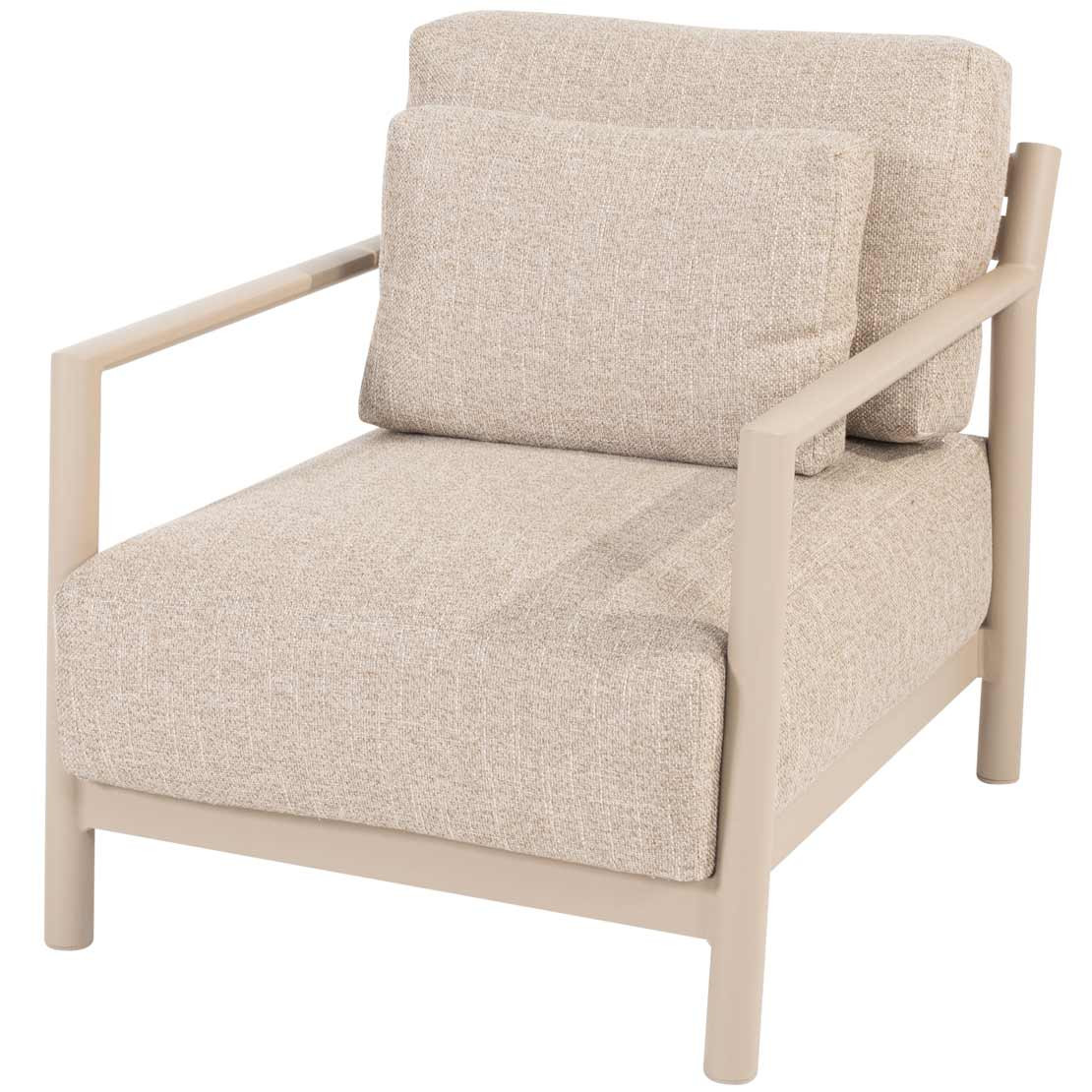 Mykonos living chair latte with 3 cushions