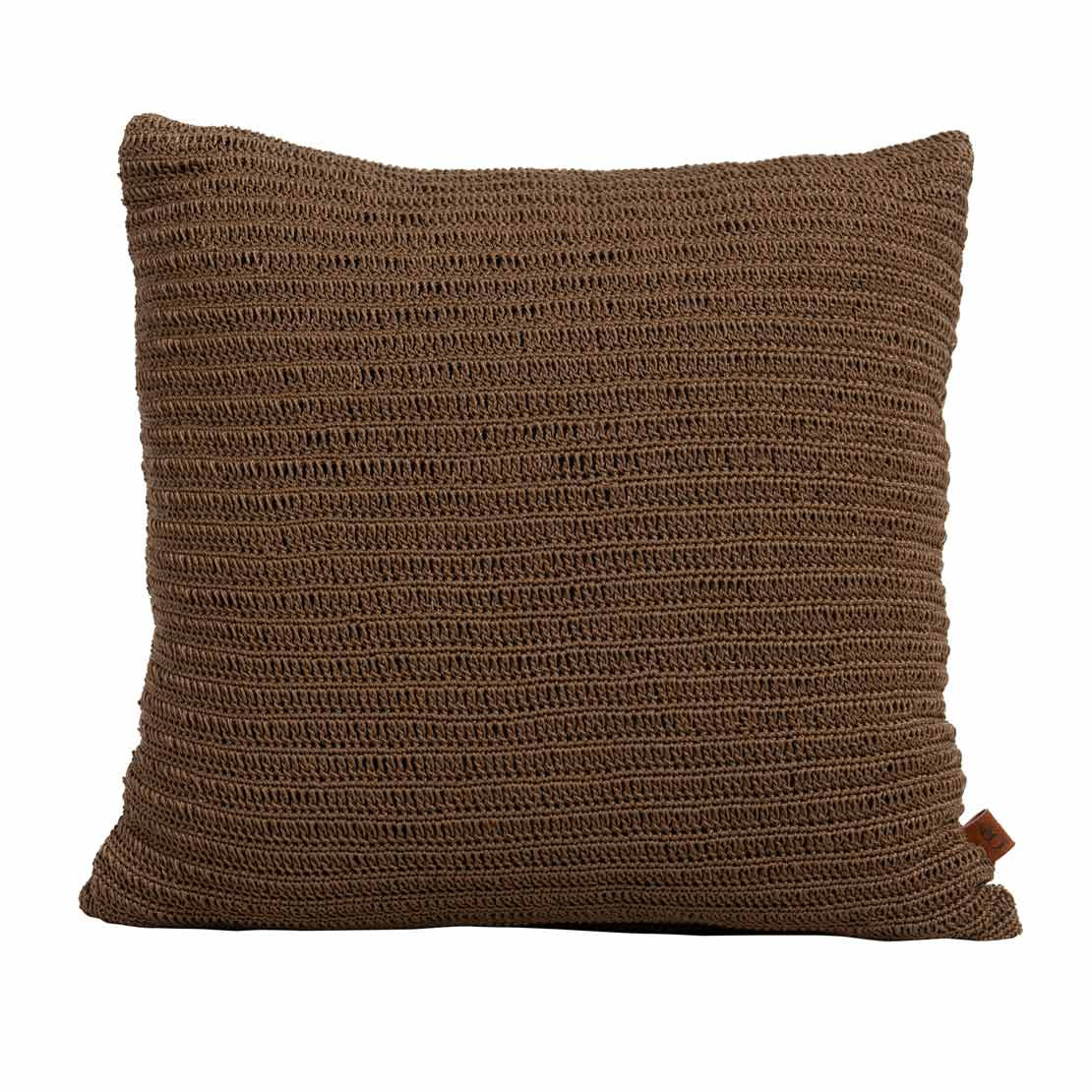 Knitted pillow coffee 60 X 60 cm