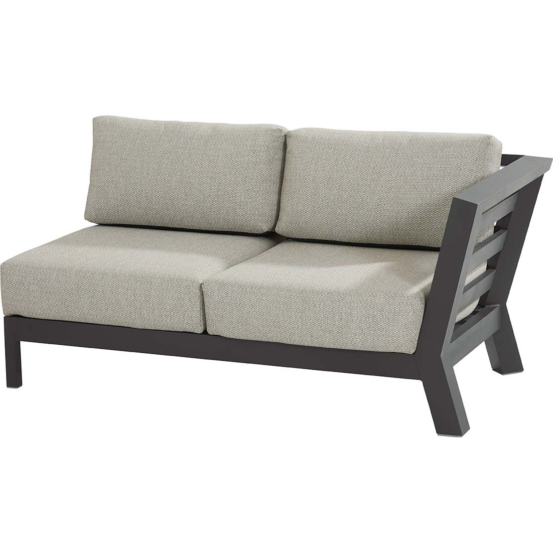Meteoro modular 2 seater bench left arm with 4 cushions Anthracite