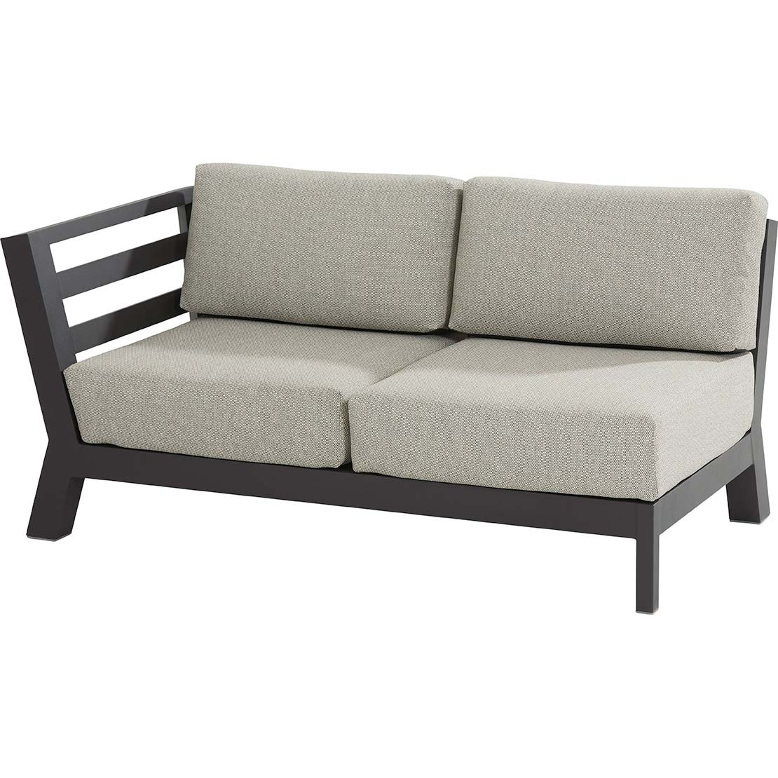 Meteoro modular 2 seater bench R arm with 4 cushions Anthracite