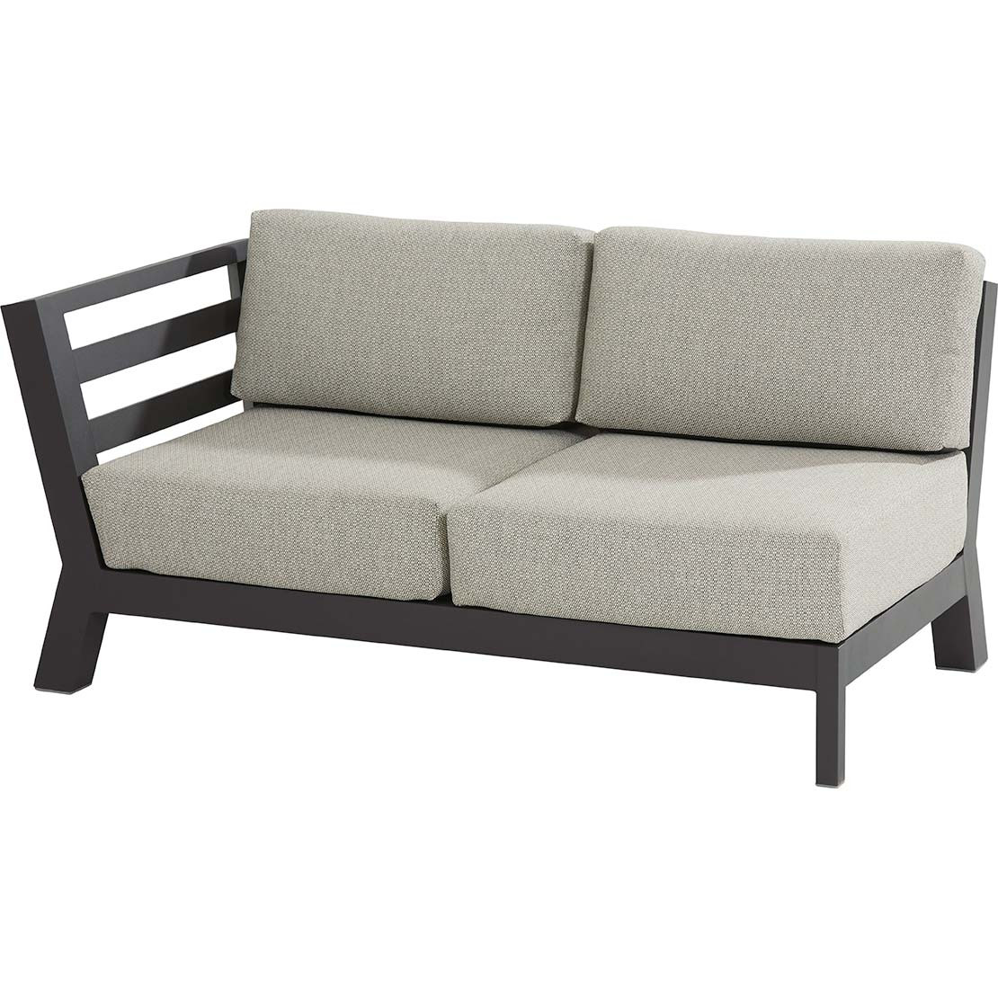 Meteoro modular 2 seater bench right arm with 4 cushions Anthracite
