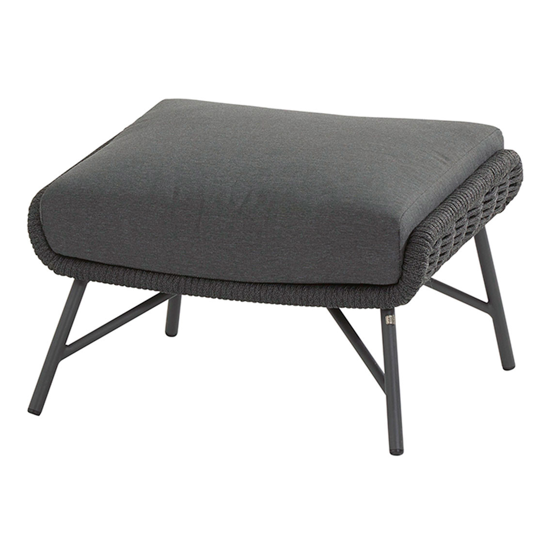 Wing footstool with cushion