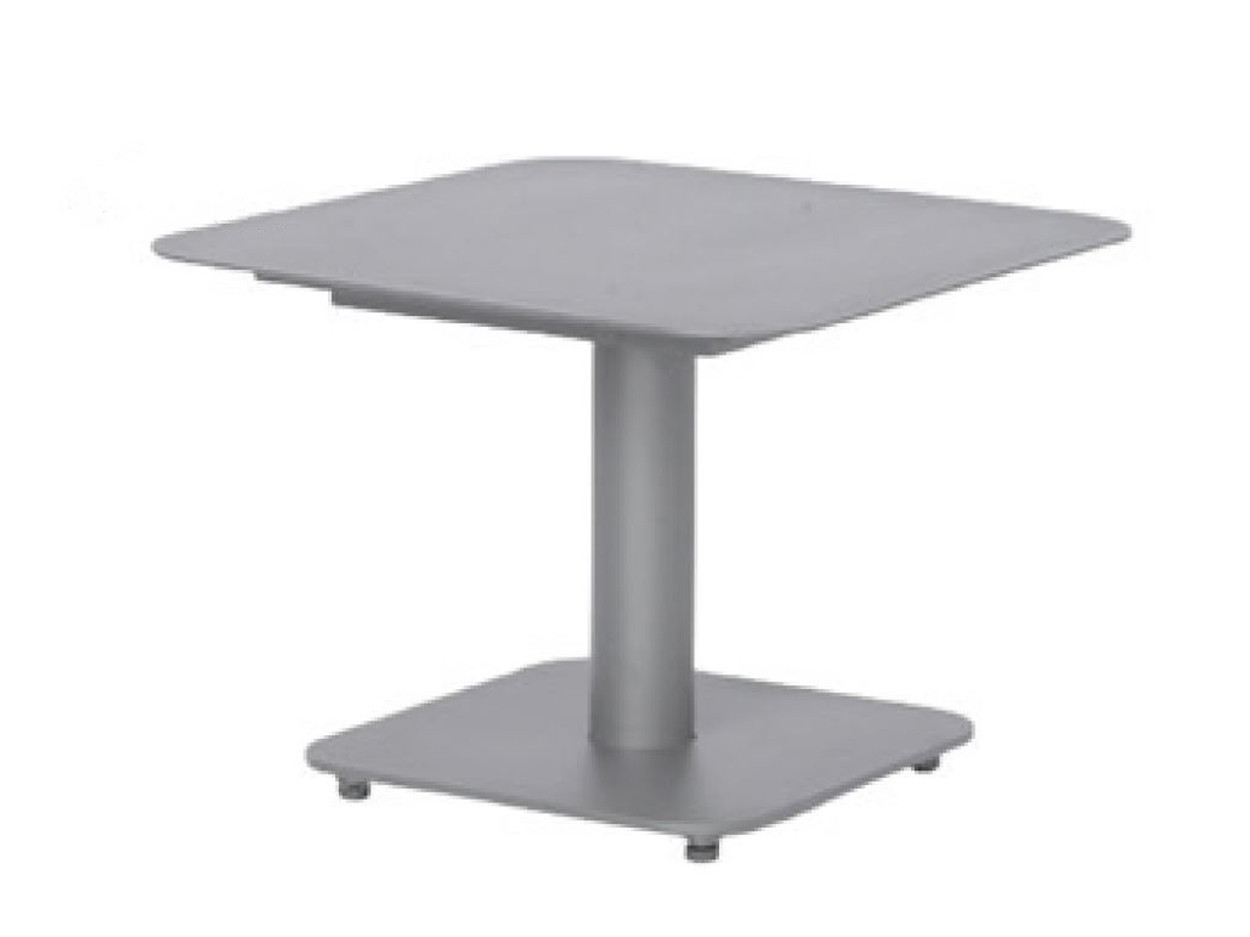 Plato coffee table grey metalic alu top 55 X 55 X 40 cm