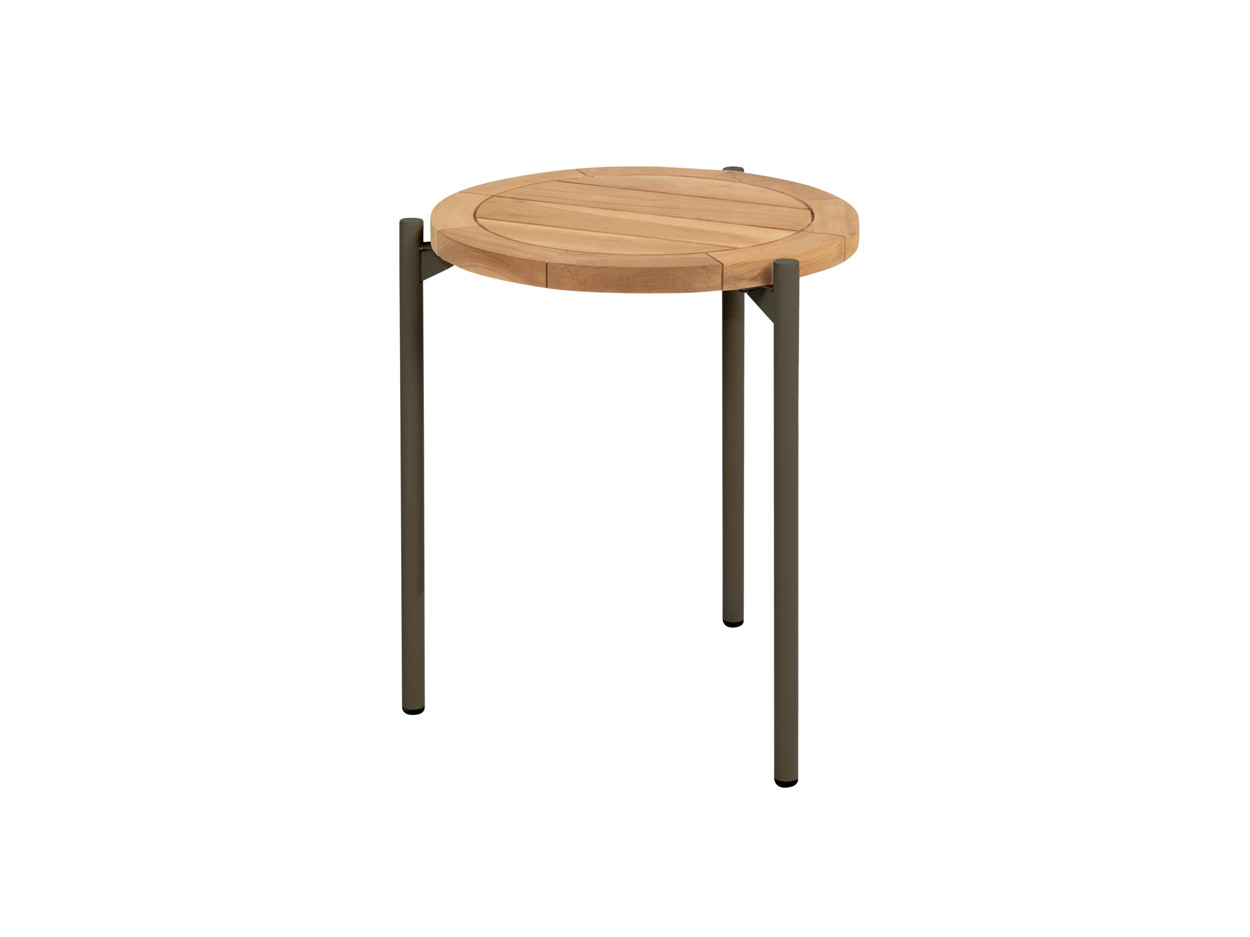Yoga side table terre Natural teak 45 cm (H55) 