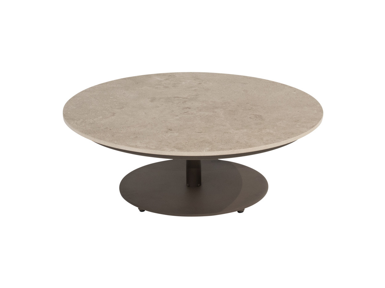 Boaz coffee table ceramic central leg terre 80 X 30 cm