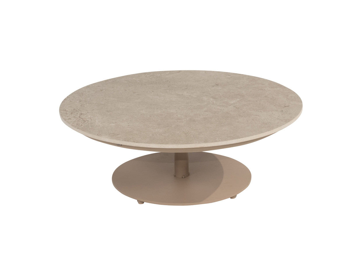 Boaz coffee table ceramic central leg latte 80 X 30 cm