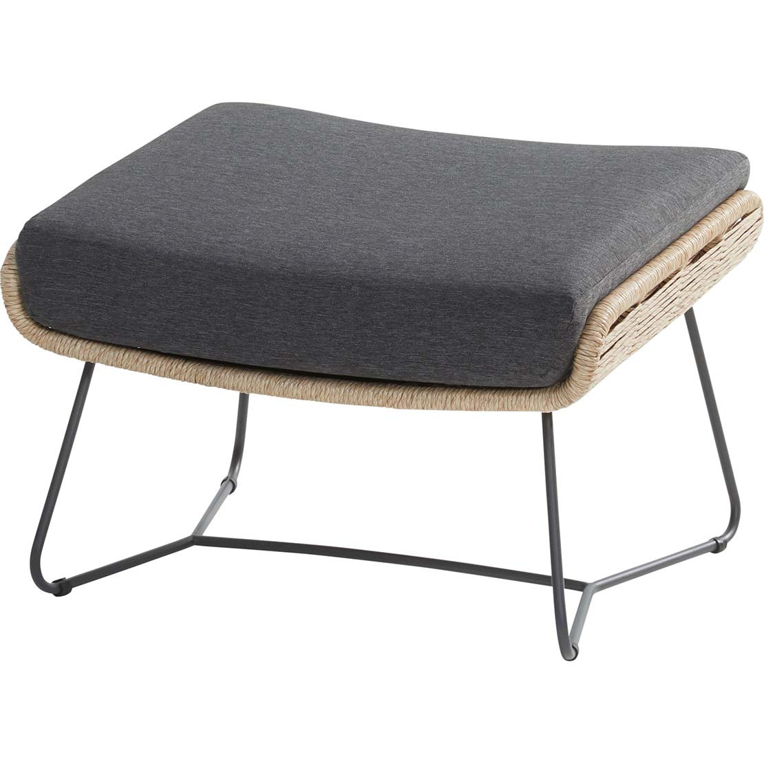 Belmond footstool naturel with cushion