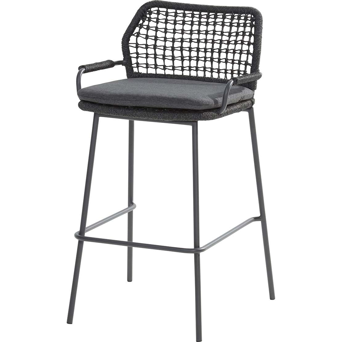 Barista bar chair Anthracite with cushion