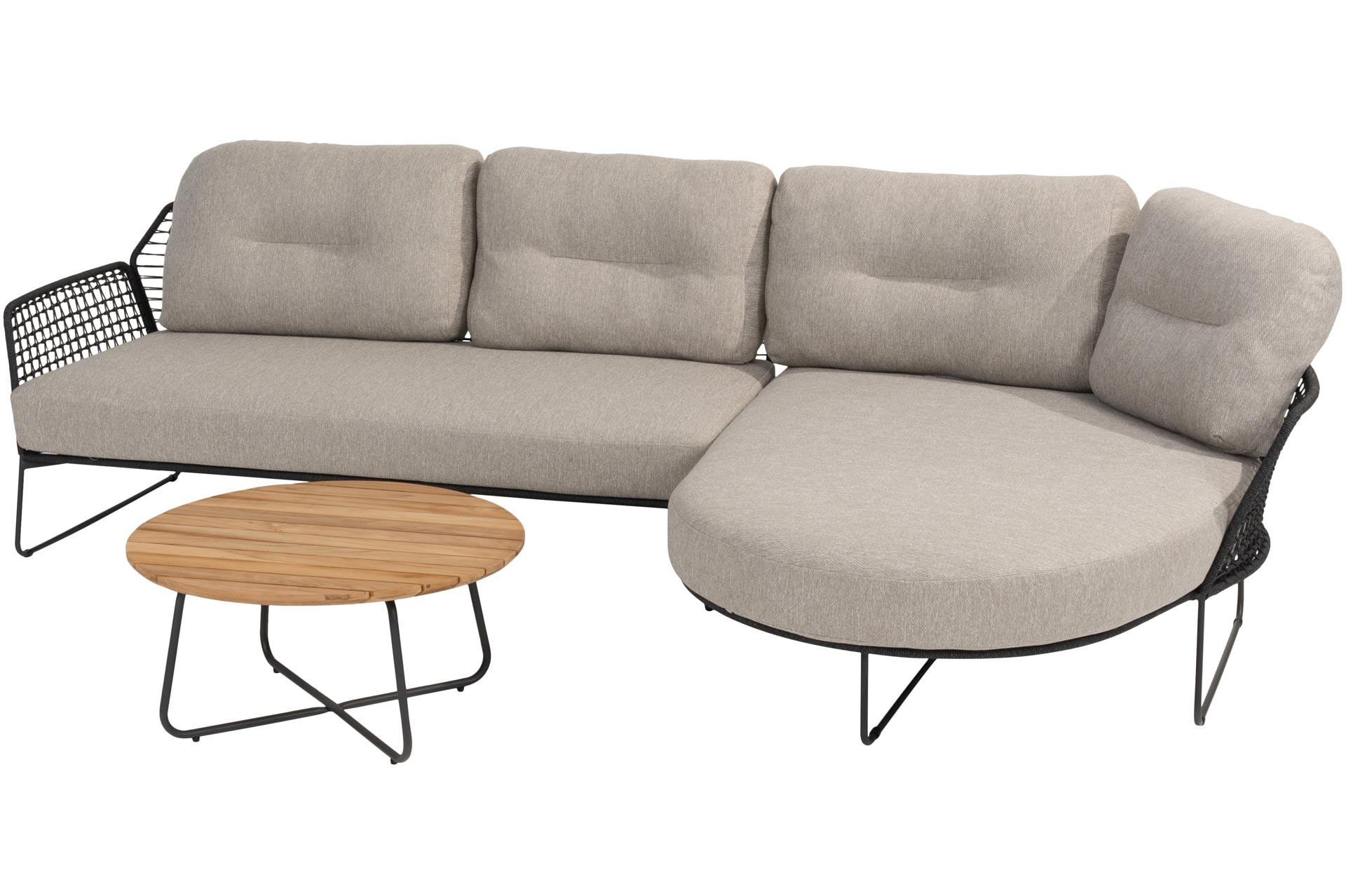 Rhodos chaise-longue loungebank met Verdi salontafel