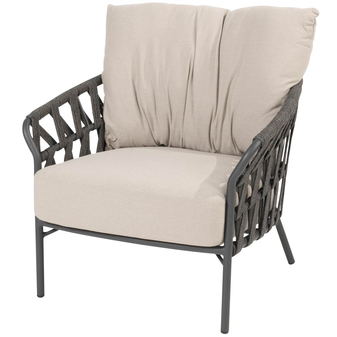 Albareto living chair anthracite with 2 cushions