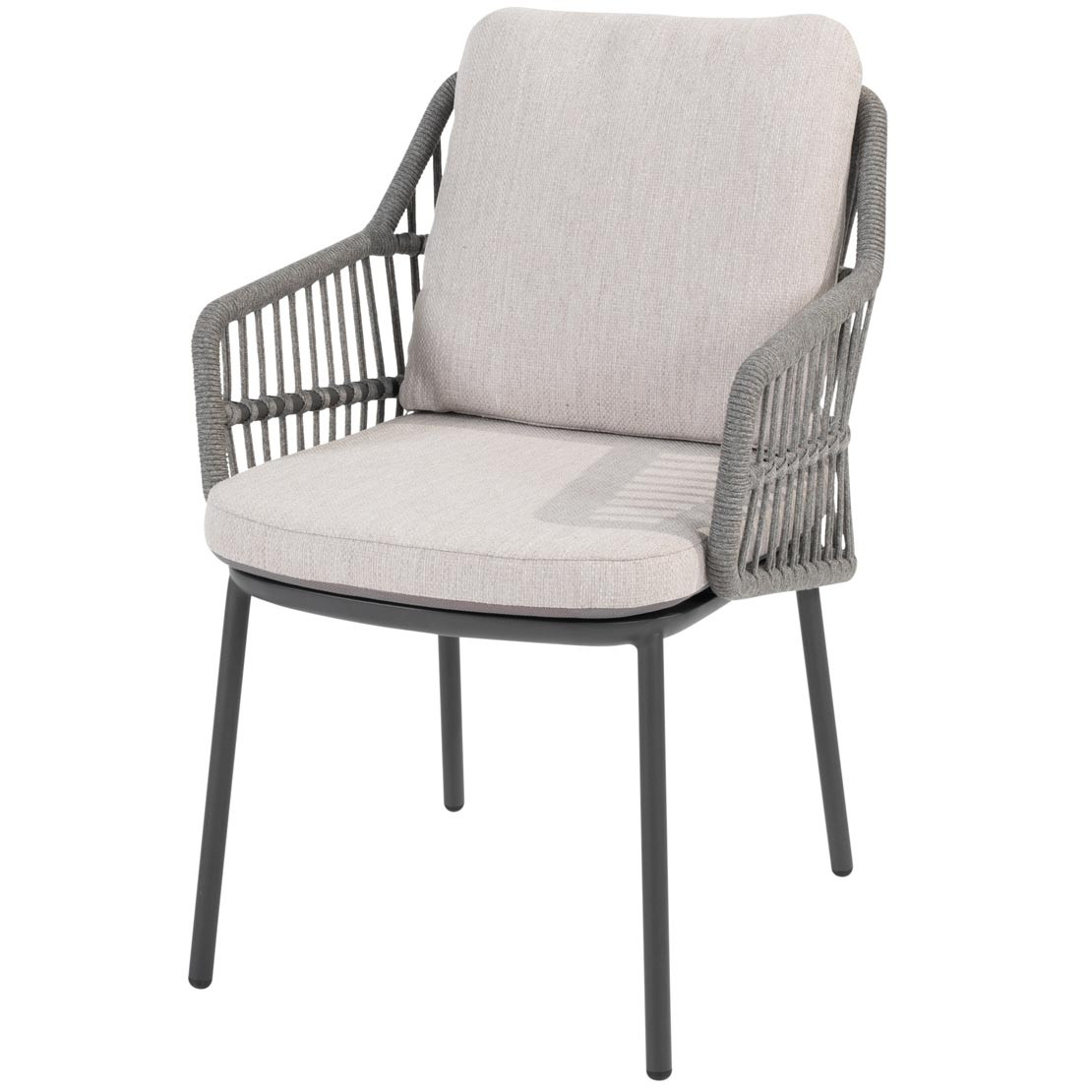 Alicante dining chair anthracite with 2 cushions