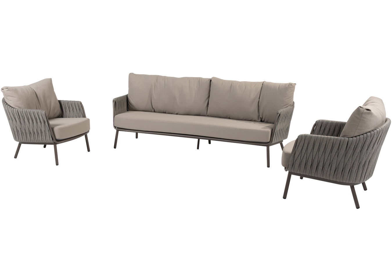 Cannes loungeset terre bench and 2x living chair