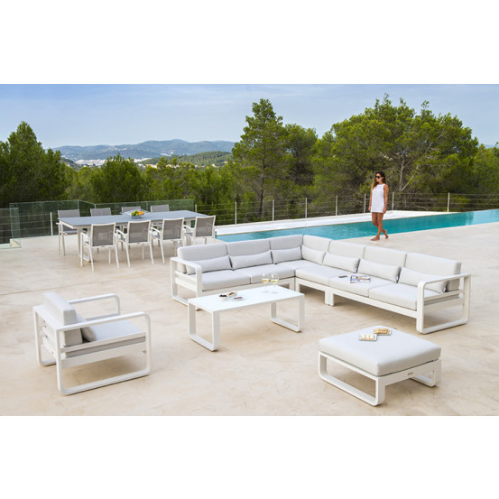 Elida white dining tuinstoel stapelbaar