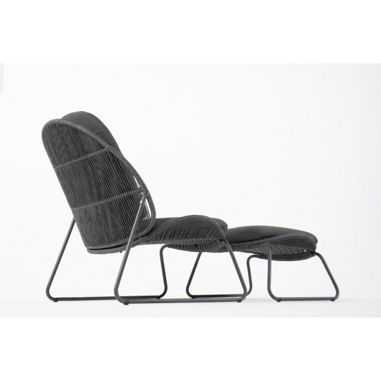 Delano living chair anthracite with 2 cushions
