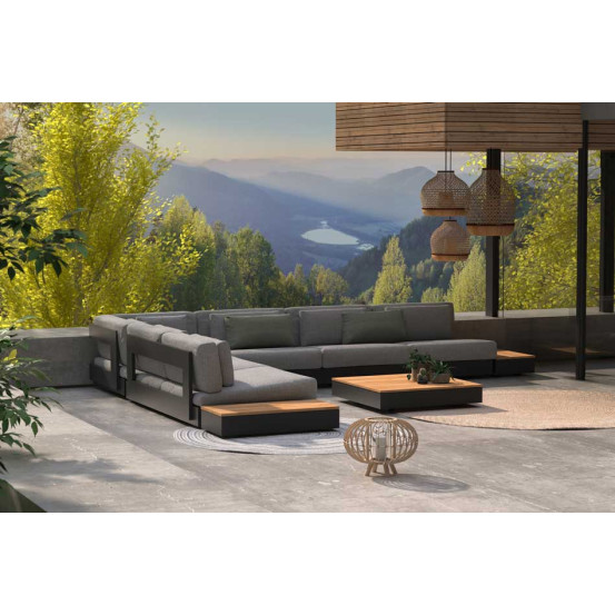 Ibiza modular 3-seater with corner table