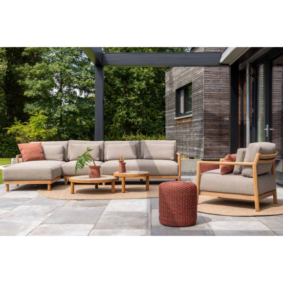 Marie center natural teak with 3 cushions