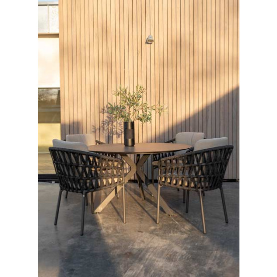 Albareto dining chair anthracite with 2 cushions