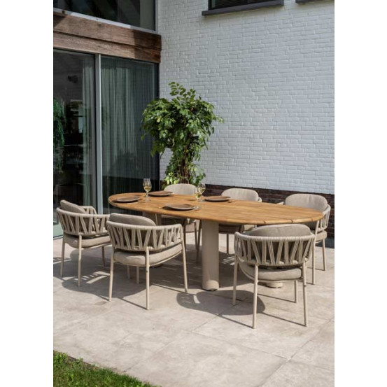 Calma dining chair latte with 2 cushions