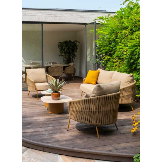 Molina footstool amber with cushion