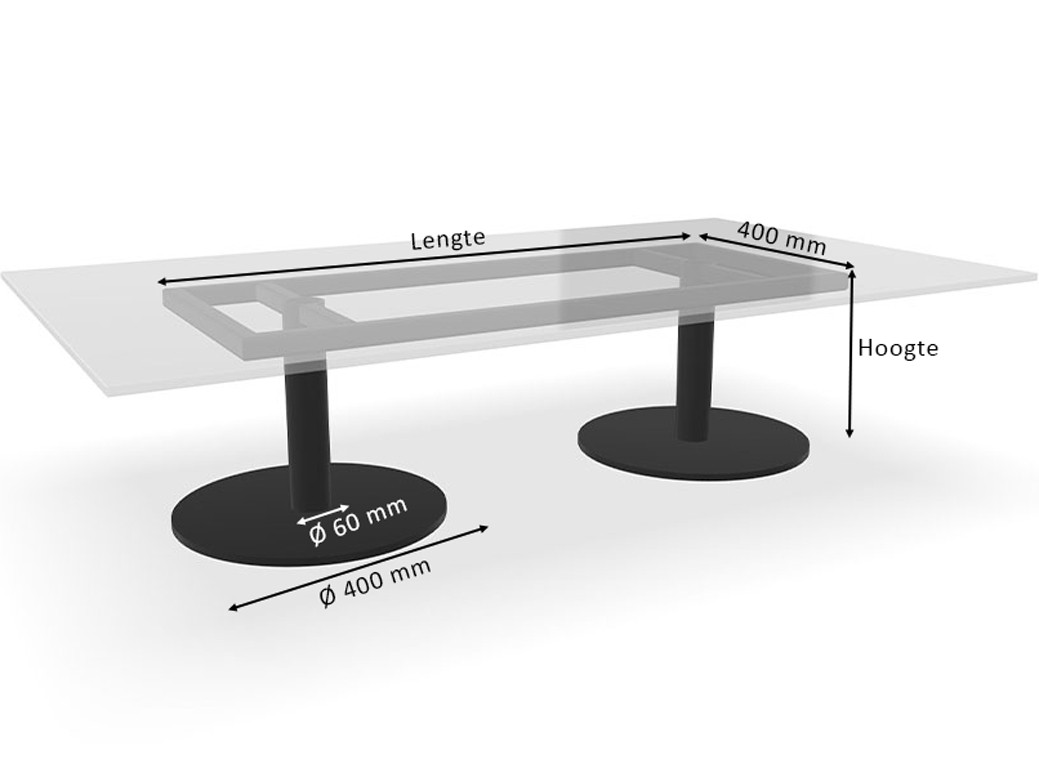 Afmetingen Salontafelonderstel Siena