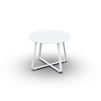 Elko Side Table Alu White Mat D60