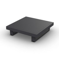 Fano Coffee Table Alu Charcoal Mat 90x90