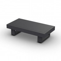 Fano Side Table U-Leg Alu Charcoal Mat 90X45