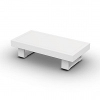 Fano Side Table U-Leg Alu White Mat 90x45