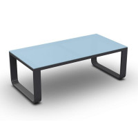 Reno Coffee Table Alu Charcoal Mat Glass Light Grey 120x60