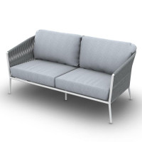 Fortuna Rope Sofa 2.5 Seat Alu White Mat