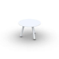 Skate Alu Side Table White Mat