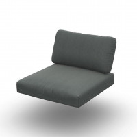 Ritz Alu Cushion Seat + Back Single Sunbrella Sooty