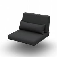 Reno Cushion Seat + Back + Deco Single Sunbrella Sooty