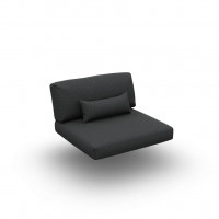 Arbon Cushion Seat + Back + Deco Single Sunbrella Sooty