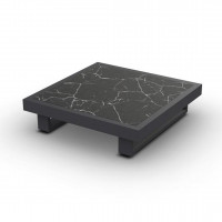 Fano Coffee Table Alu Charcoal Mat Ceramic Dark Marble 90X90