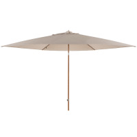 Azzurro 300 cm Ø Woodlook frame Sand