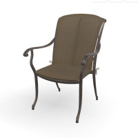 Favola bronze dining tuinstoel stapelbaar met stoelkussen brown