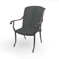 Favola bronze dining tuinstoel stapelbaar met stoelkussen antraciet