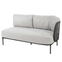 Fabrice 2 seater left anthracite with 3 cushions