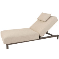 Madeira sunbed with cushion and head support terre